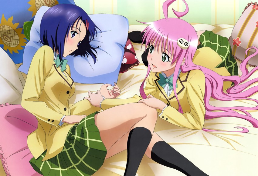 lala satalin deviluke, sairenji haruna, and peke (to love-ru)