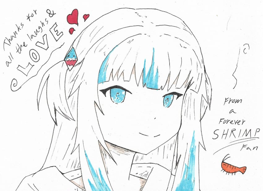 gawr gura and ebi-chan (hololive and 1 more)