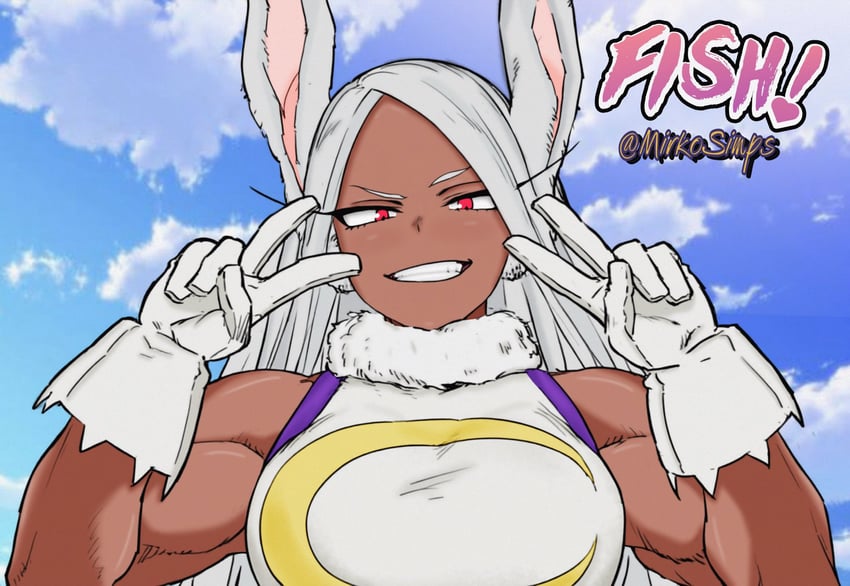 mirko (boku no hero academia) drawn by mirkosimps and parallaxfused