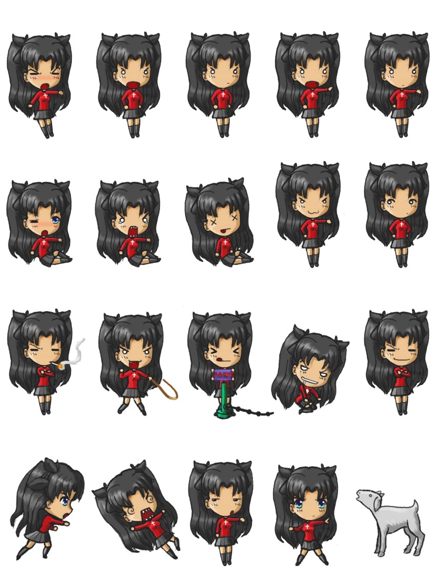 tohsaka rin (fate and 1 more) drawn by velox