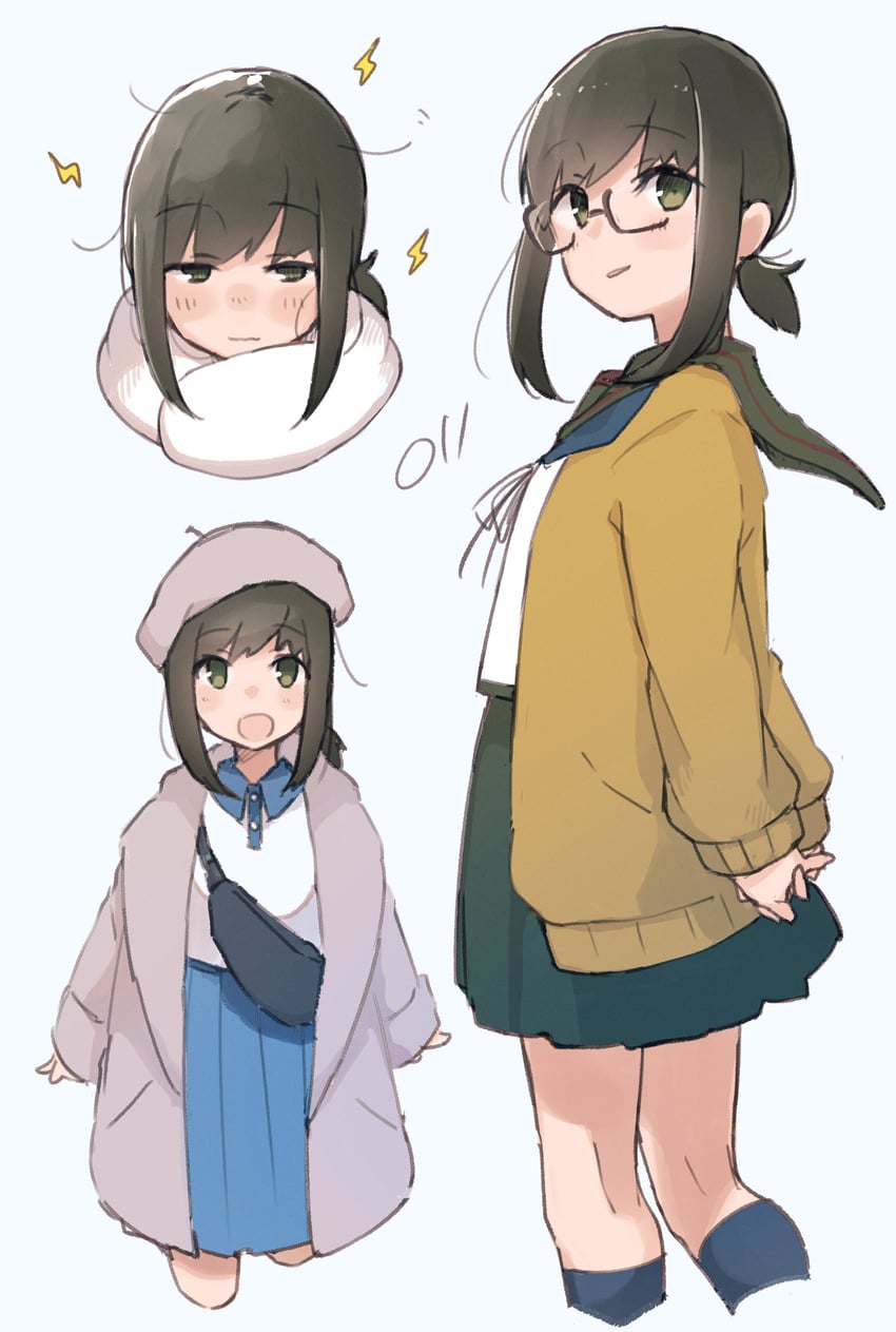 fubuki and fubuki kai ni (kantai collection) drawn by ma_rukan