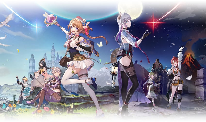 resna sternenlicht, valeria, izana kokoschka, roman kalman, heidi, and 3 more (atelier and 1 more) drawn by tokki and umiu_geso