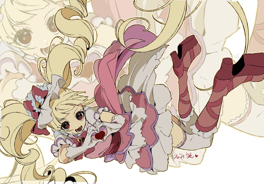aisaki emiru and cure macherie (precure and 1 more) drawn by shipu_(gassyumaron)