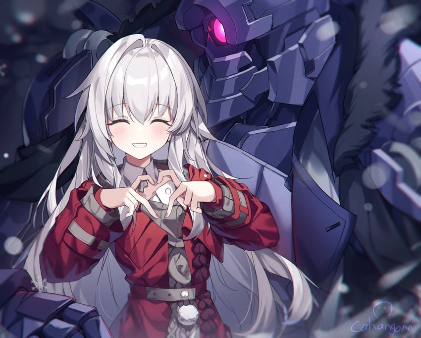 clara and svarog (honkai and 1 more) drawn by cahangonn