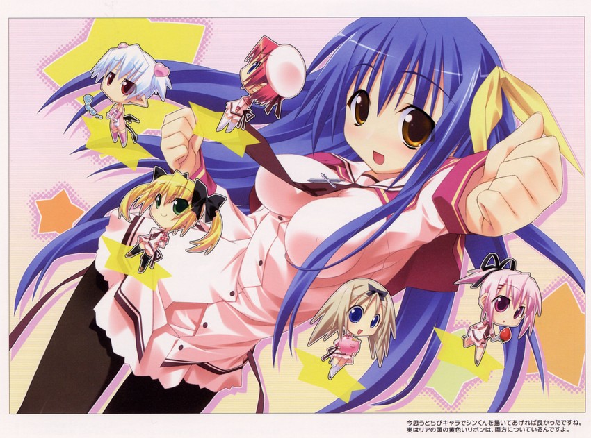 misa brigitta cristelis, kujou ria, lolotte rosenkreuz, azel, yuugiri nanaka, and 1 more (twinkle crusaders)