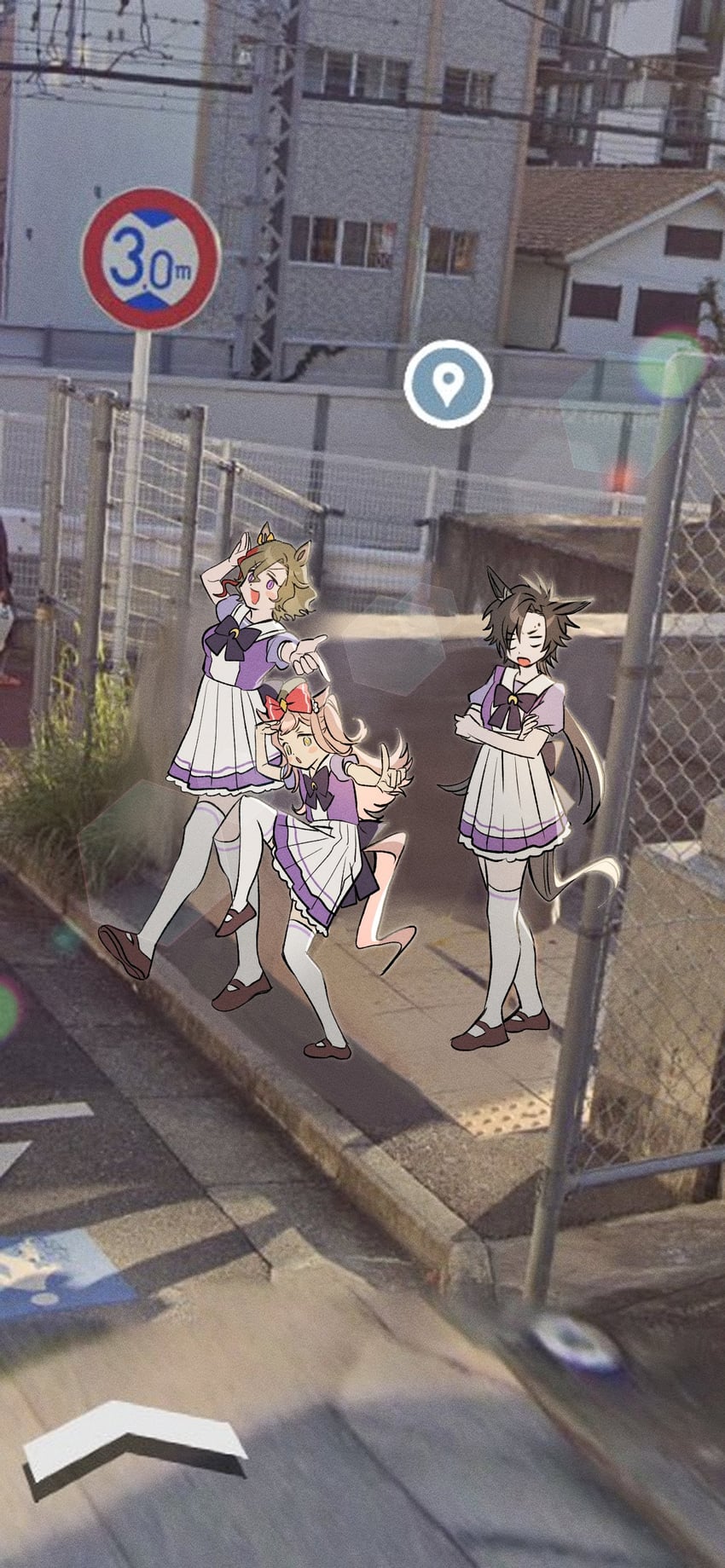 agnes digital, air shakur, and tap dance city (umamusume) drawn by uma_ozisan