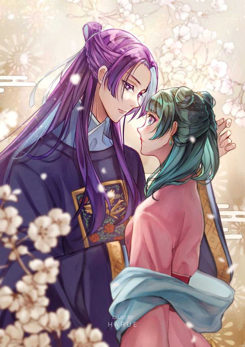 maomao and jinshi (kusuriya no hitorigoto) drawn by haruempathy