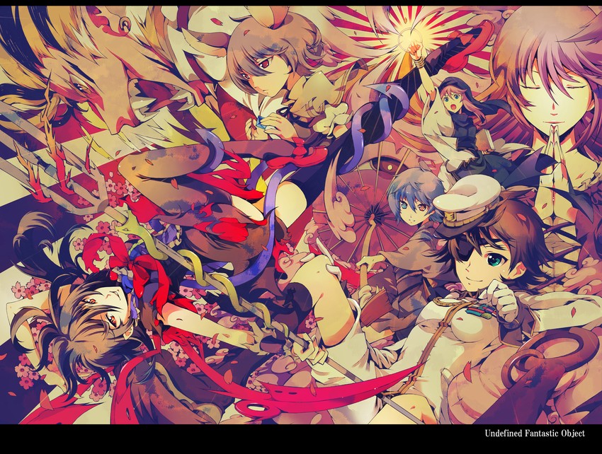 tatara kogasa, nazrin, hijiri byakuren, houjuu nue, toramaru shou, and 2 more (touhou and 1 more) drawn by ichizen_(o_tori)