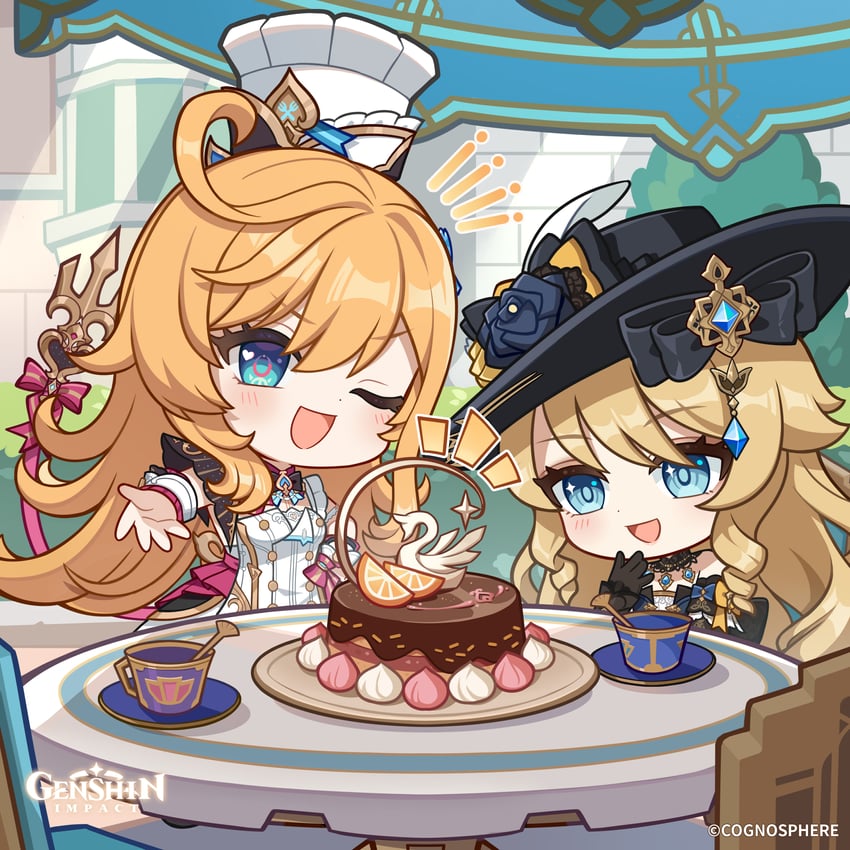 navia and escoffier (genshin impact)