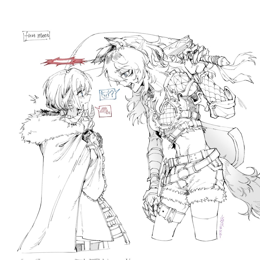 iseri nina and kawaragi momoka (girls band cry and 1 more) drawn by yrxy_settingsun