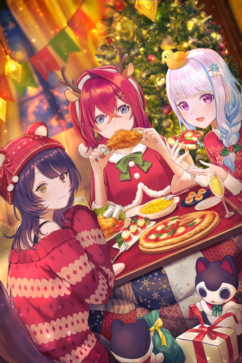 lize helesta, ange katrina, inui toko, sebastian piyodore, and banken (nijisanji) drawn by oyu_(b_47p)