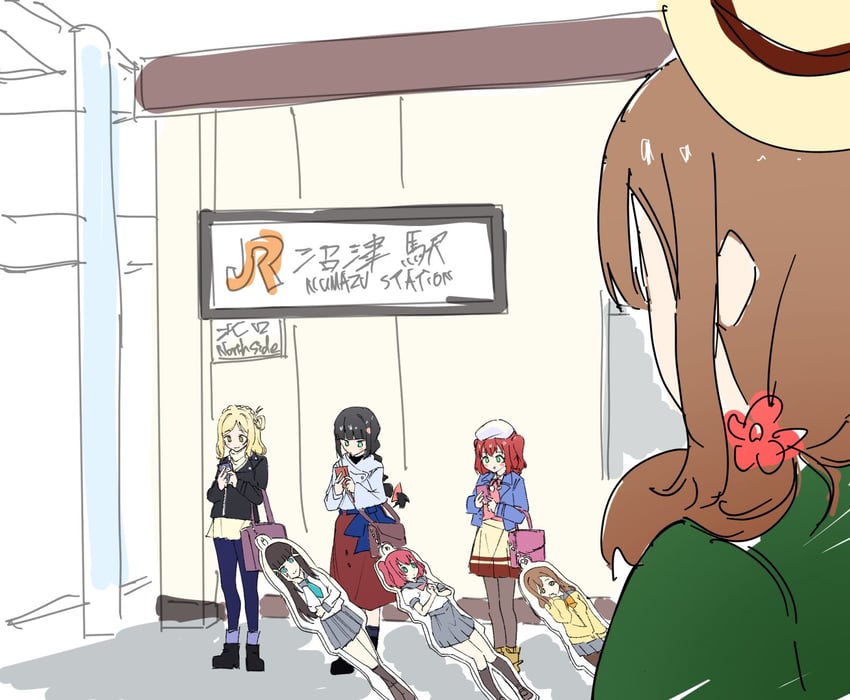 kurosawa dia, kunikida hanamaru, kurosawa ruby, and ohara mari (love live! and 3 more) drawn by morosan!!