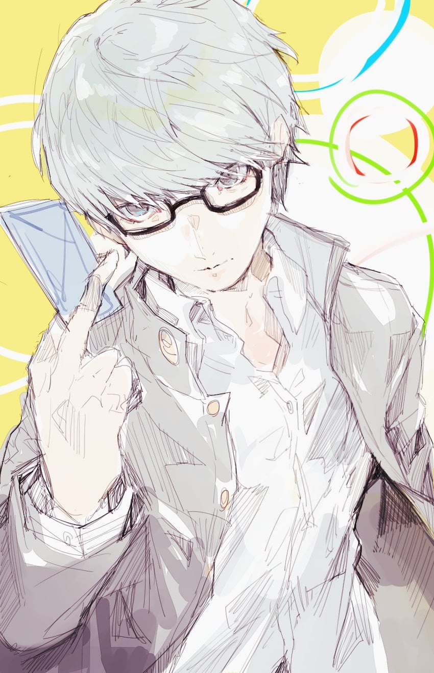 narukami yu (persona and 1 more) drawn by chikichi