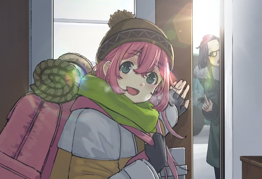 kagamihara nadeshiko and kagamihara sakura (yurucamp) drawn by arakawa_(iru_and_ruka)