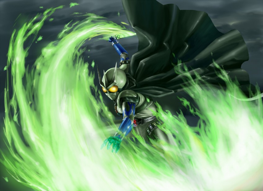 kamen rider eternal (kamen rider and 1 more) drawn by kuchibiru_keisuke
