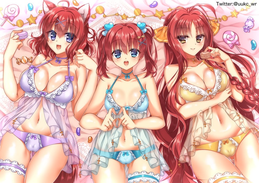 yarai miu, masaki gaillard, and mibu chisaki (riddle joker and 3 more) drawn by fuyukichi_(nikoniko1567)