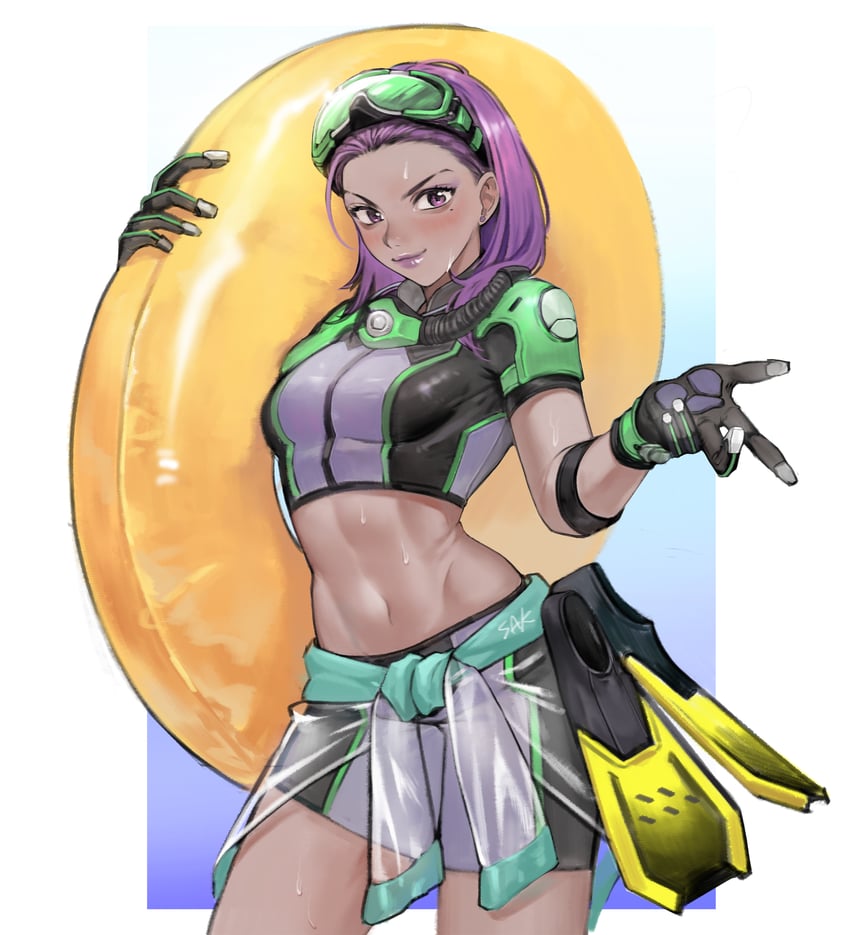 sombra and tulum sombra (overwatch and 1 more) drawn by ssaknanda