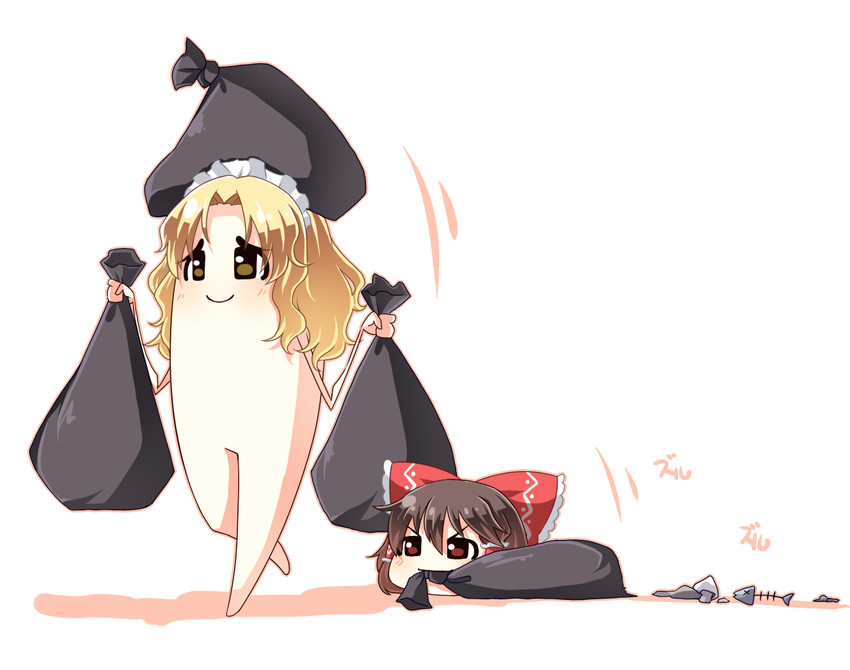 hakurei reimu and yumeko (touhou) drawn by shin'ya_(mystic-soramame)