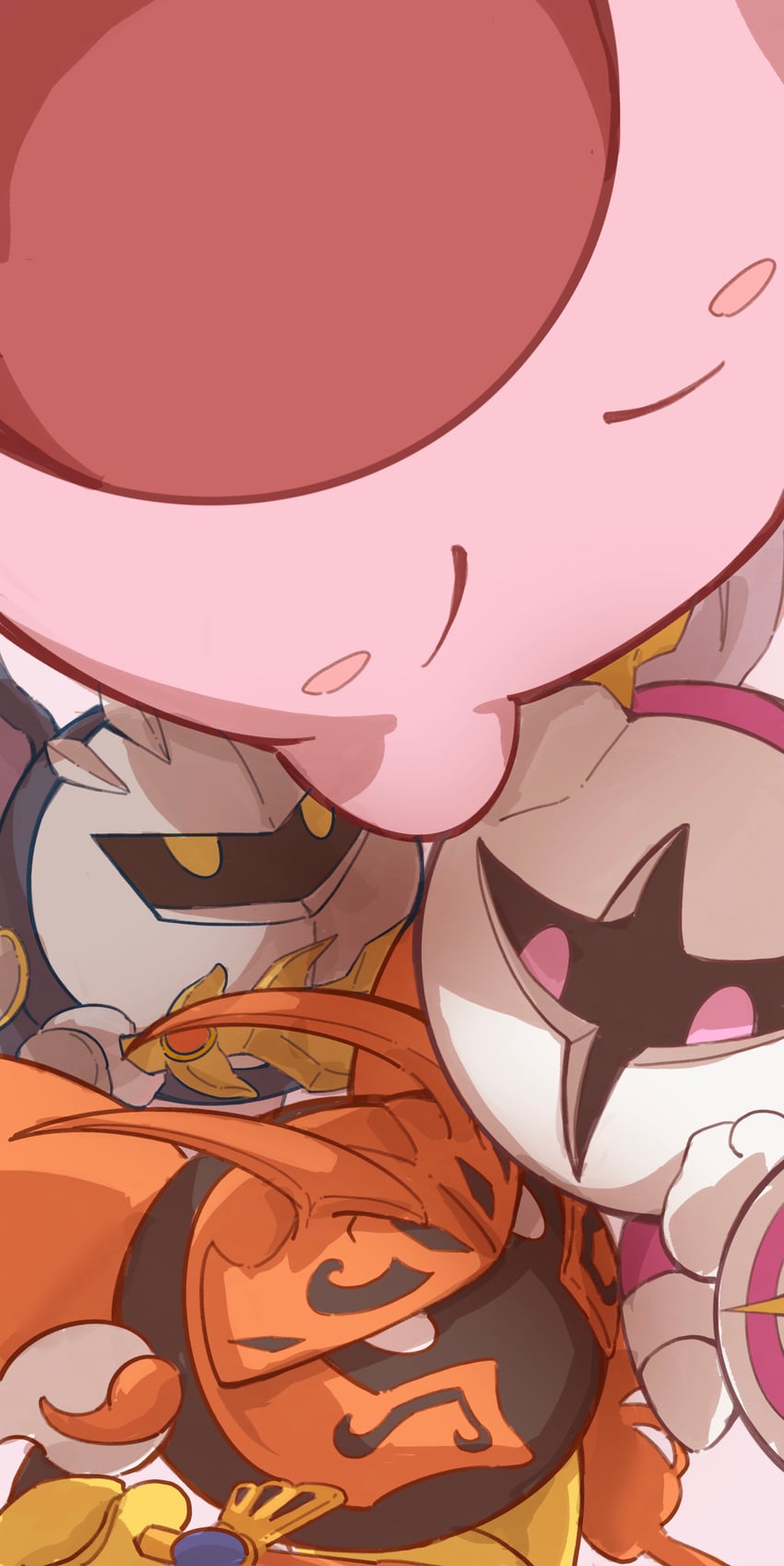 kirby, meta knight, morpho knight, and galacta knight (kirby) drawn by trade-wind