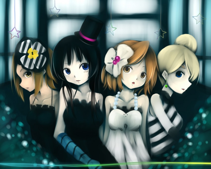 akiyama mio, hirasawa yui, tainaka ritsu, and kotobuki tsumugi (k-on!) drawn by cla