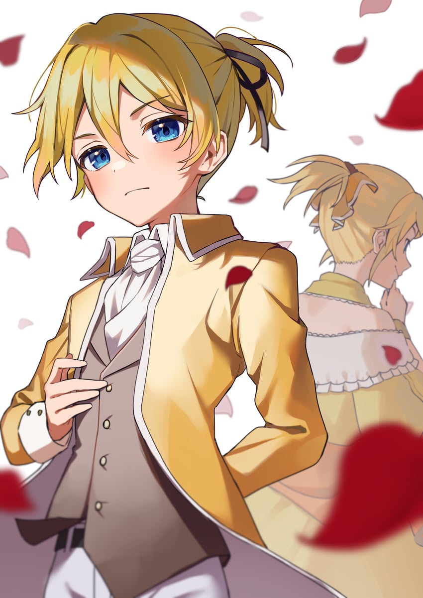 kagamine rin, kagamine len, riliane lucifen d'autriche, and allen avadonia (vocaloid and 2 more) drawn by aruminsuko