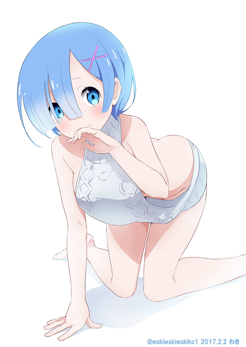 rem (re:zero kara hajimeru isekai seikatsu) drawn by neki_(wakiko)