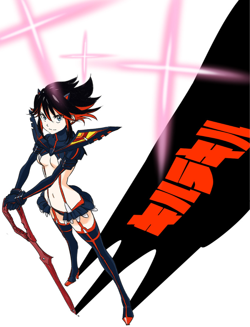 matoi ryuuko and senketsu (kill la kill) drawn by yassaba