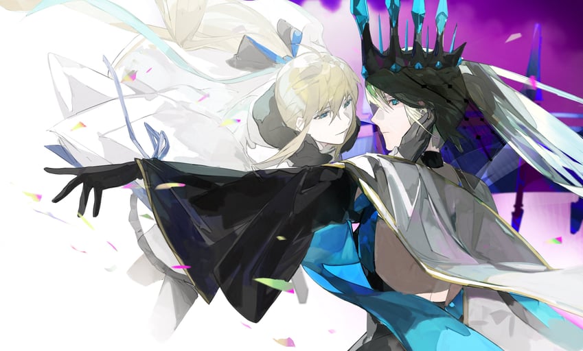 morgan le fay and aesc (fate and 1 more) drawn by fui_(fui29493452)