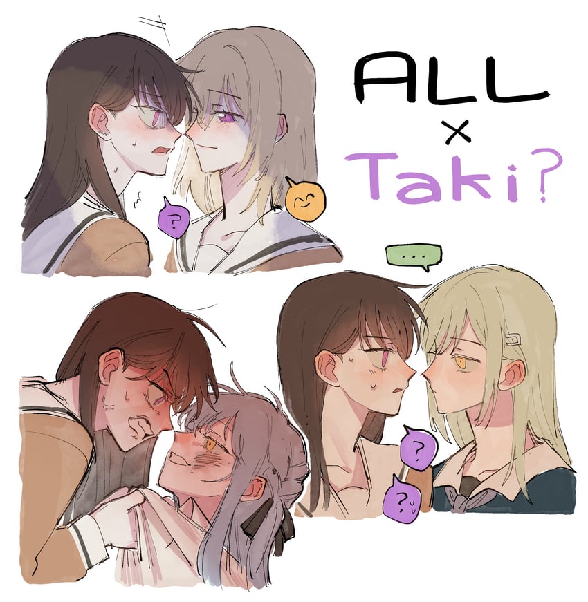togawa sakiko, shiina taki, wakaba mutsumi, and misumi uika (bang dream! and 1 more) drawn by yogurt_pt