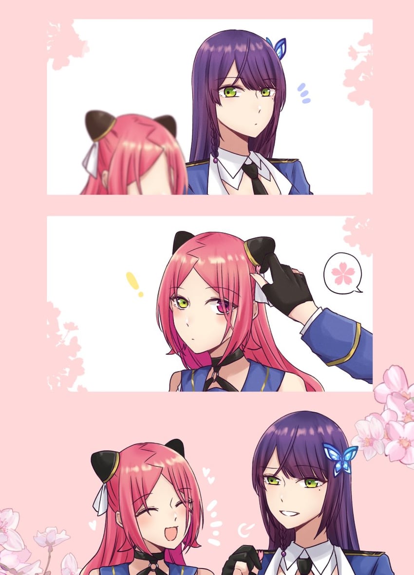 funada kiito and shiba tomoshibi (assault lily) drawn by nigari_(ngari_0115)