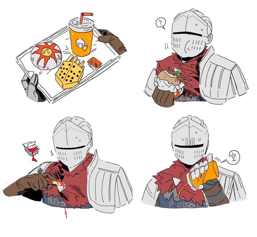 chosen undead, solaire of astora, and knight lautrec of carim (dark souls and 1 more) drawn by 192_saioma