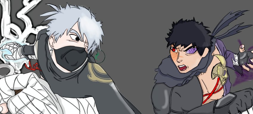 hatake kakashi, uchiha obito, and ronin obito (naruto and 1 more)