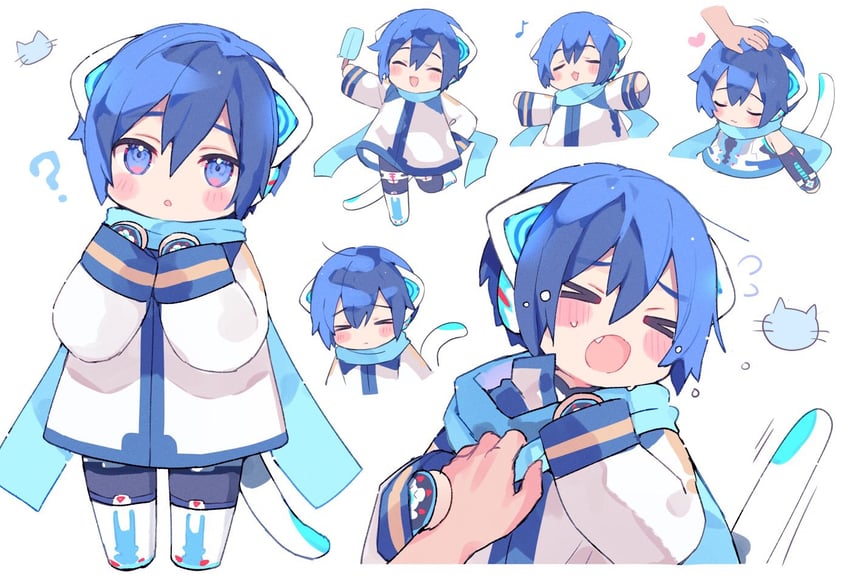 kaito (vocaloid and 1 more) drawn by mogu_(wy5xrt7w)