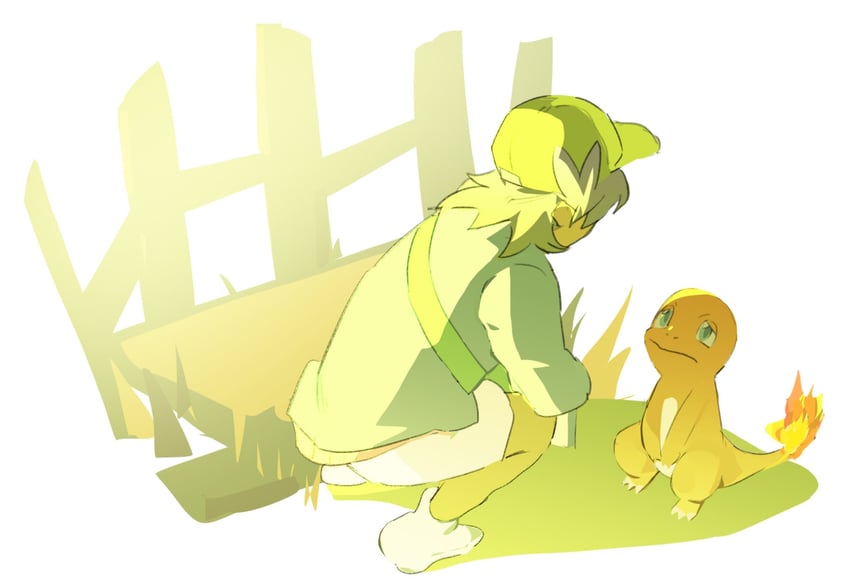 leon and charmander (pokemon and 1 more) drawn by ch_walnut