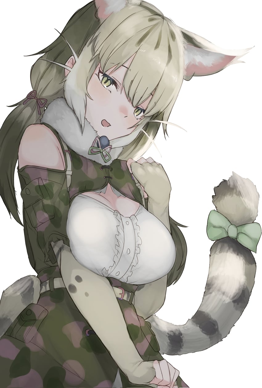 jungle cat (kemono friends and 1 more) drawn by aranagi_(arng_4401)