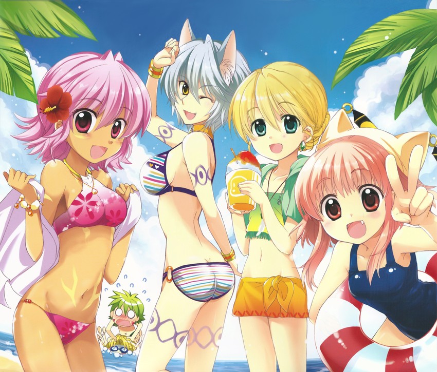 kunisaki rena, ouka, mireille, kunisaki shugo, hotaru, and 1 more (.hack// and 1 more) drawn by izumi_rei