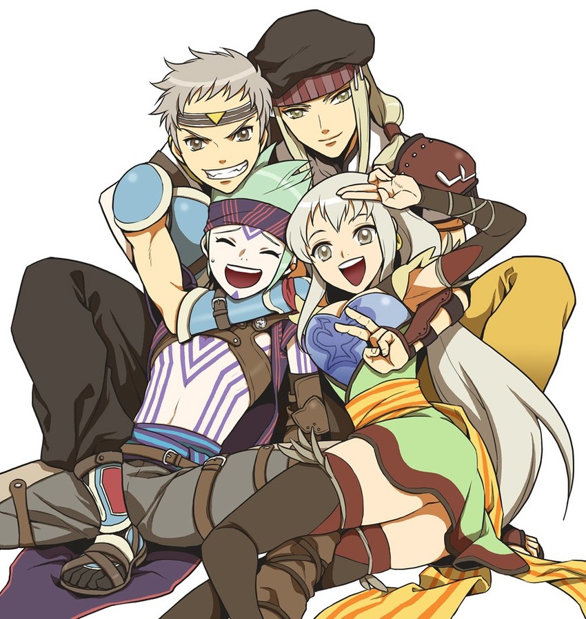 marica, hero, liu-shen, and jale (gensou suikoden and 1 more) drawn by hato_niku