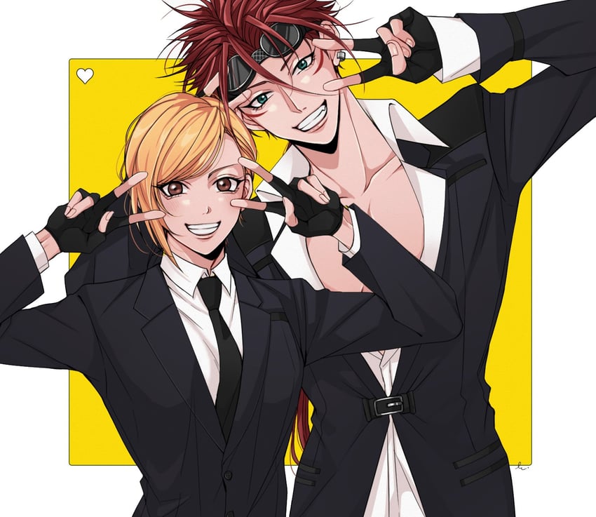 reno and elena (final fantasy and 2 more) drawn by y_skk