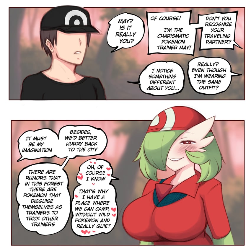 gardevoir and may (pokemon and 1 more) drawn by saltyxodium