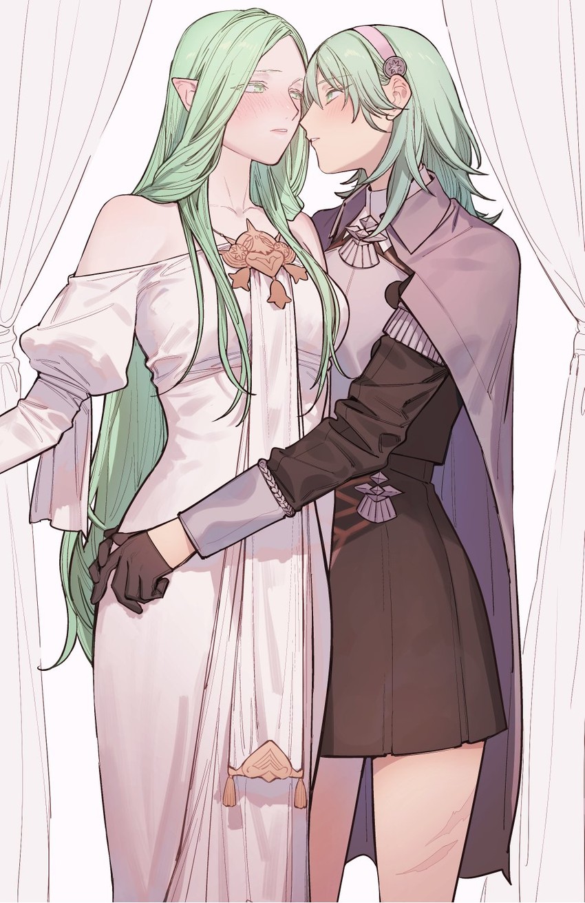 female byleth and rhea (fire emblem and 1 more) drawn by ikarin