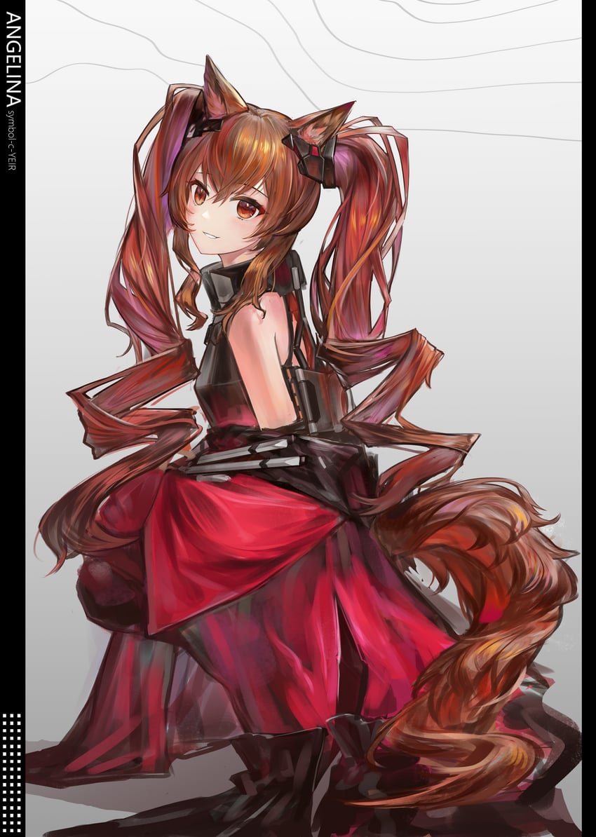 angelina and gilberta (arknights and 1 more) drawn by symbol-c
