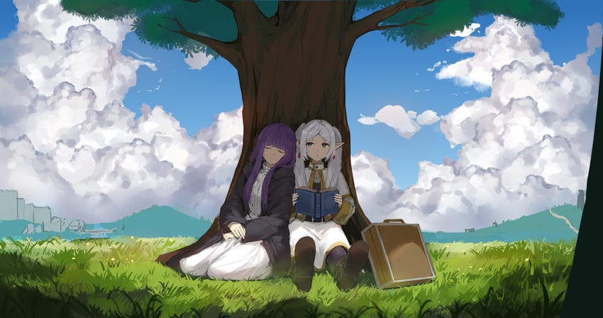 frieren and fern (sousou no frieren) drawn by huijin_zhi_ling