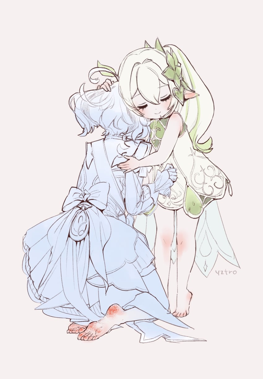 furina and nahida (genshin impact) drawn by toro_astro