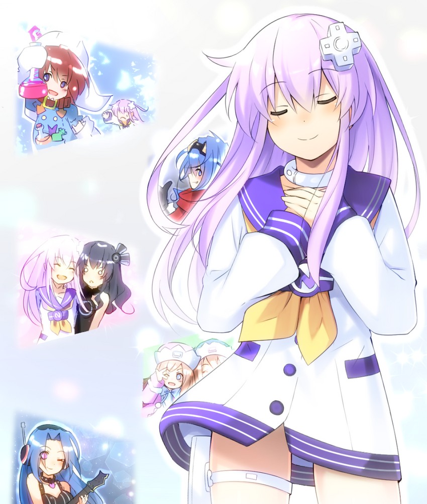 nepgear, uni, rom, ram, nippon ichi, and 2 more (neptune and 2 more) drawn by doria_(p_f_dolia)