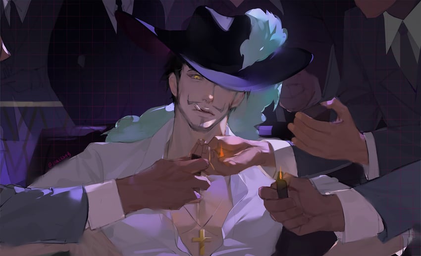 dracule mihawk (one piece and 1 more) drawn by kkkimbly88