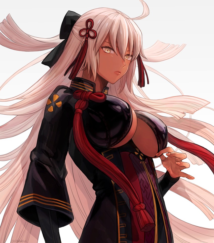 okita souji and okita souji alter (fate and 1 more) drawn by shibabablue