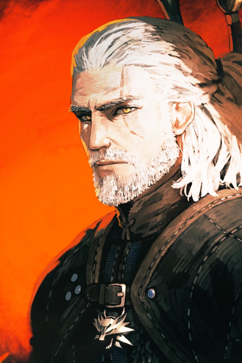 geralt of rivia (the witcher and 1 more) drawn by jun_(navigavi)