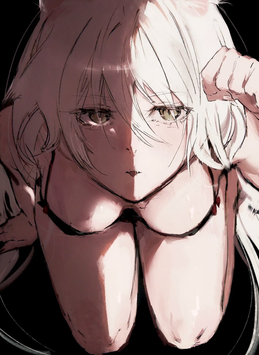 hanekawa tsubasa and black hanekawa (monogatari) drawn by moku_(muooku)