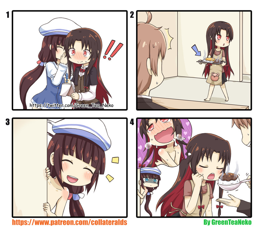 hinatsuru ai, yashajin ai, and kuzuryuu yaichi (ryuuou no oshigoto!) drawn by greenteaneko