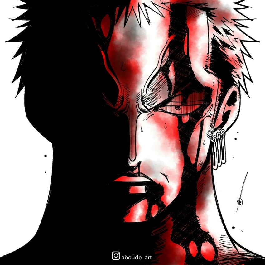 roronoa zoro (one piece) drawn by aboude_art